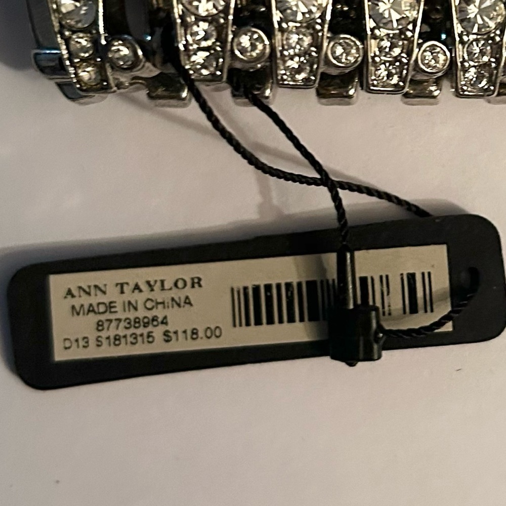 Ann Taylor Silver Crystal Statement Bracelet - Picture 4 of 4
